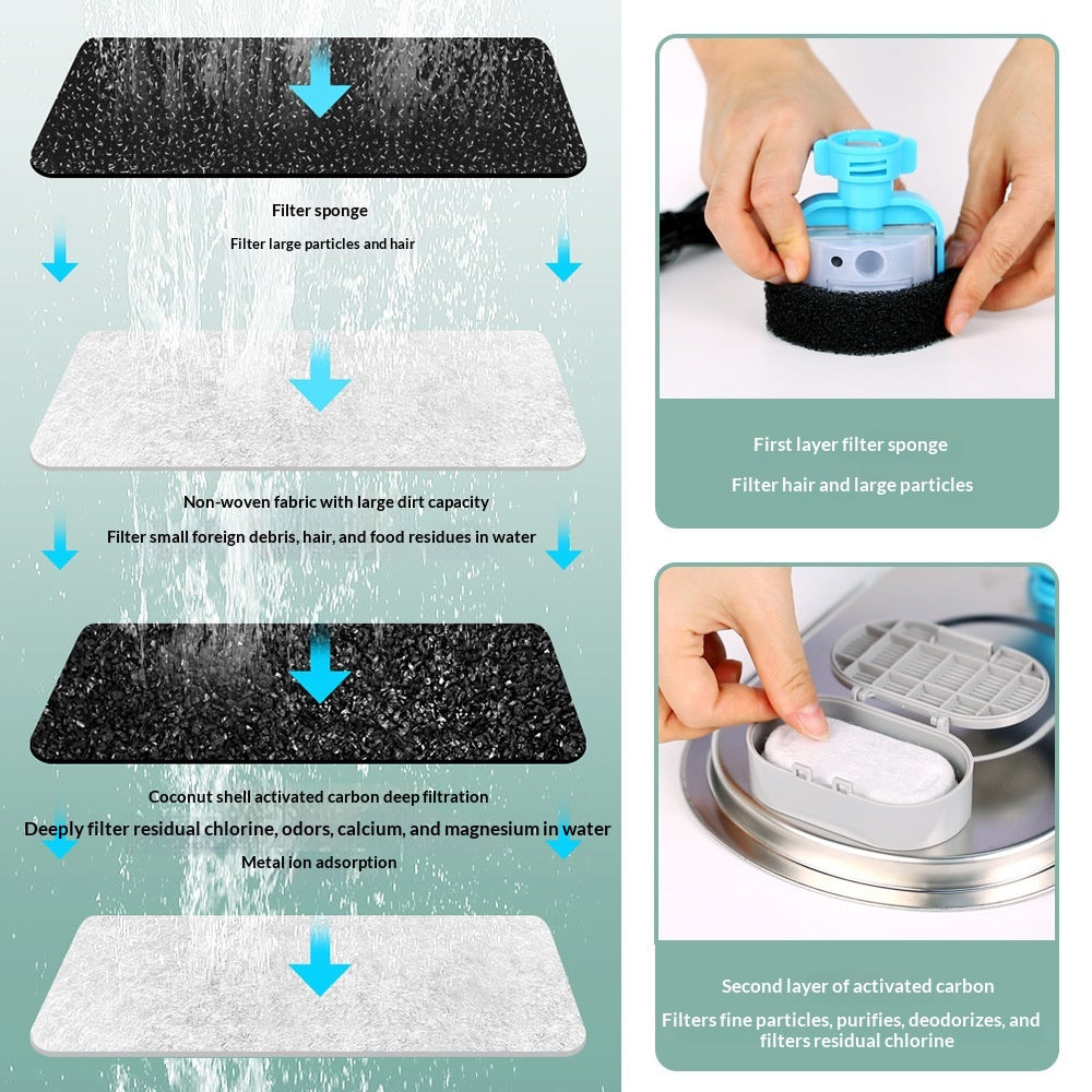 32L Pet Water Fountain Large-Capacity Stainless Steel Faucet For Cats